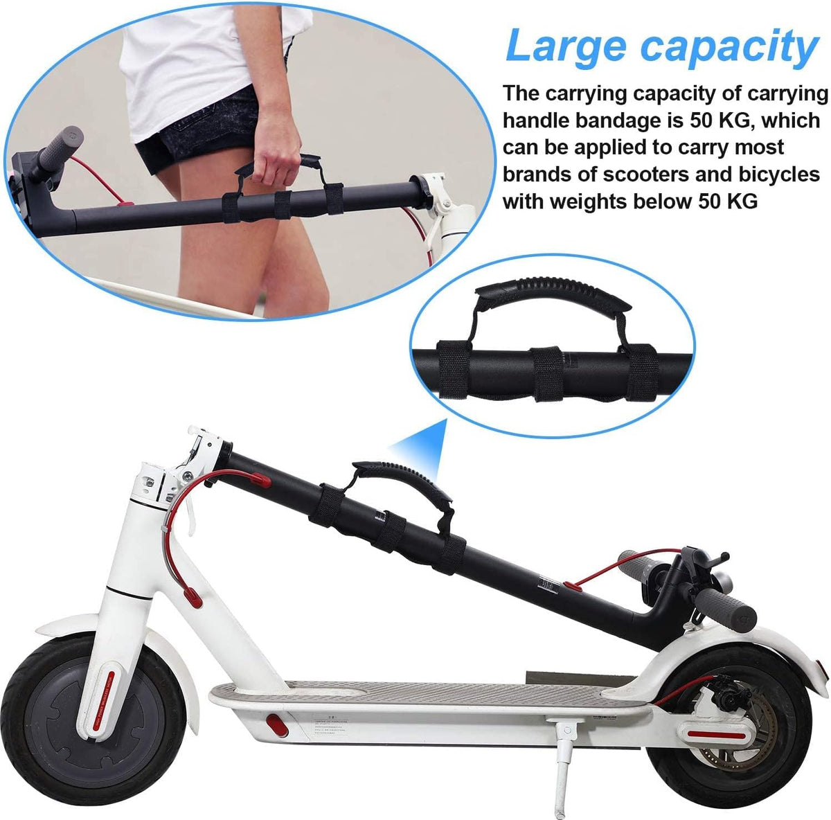 Scooter Carry Handle Portable Hand Carry Strap for escooters Scooter